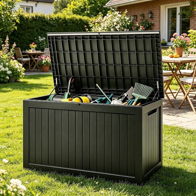 Fancyango 270 Gallon Outdoor Deck Box Waterproof, Large Storage Box - Image 6