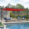 PURPLE LEAF Outdoor Pergola 12' X 16' Retractable Canopy Aluminum, Terra | by PURPLELEAF