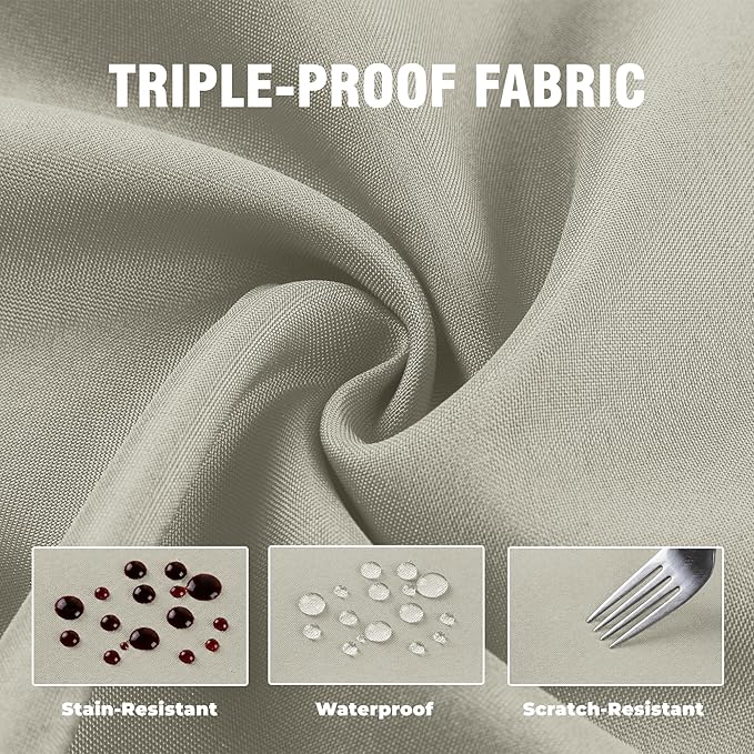 Set of 4 Outdoor Curtains for Patio Waterproof, Breathable Grommet Panels for - Image 6