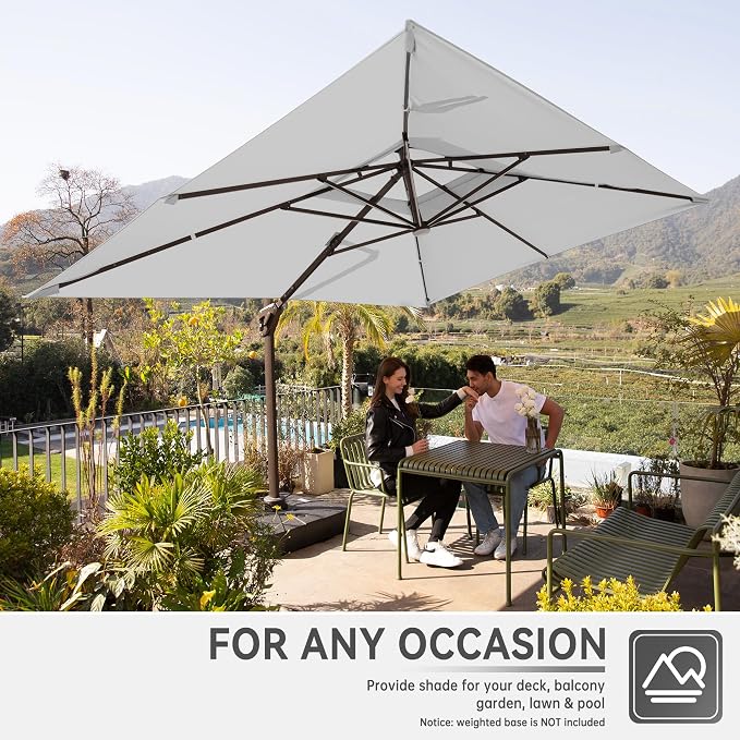 10x13FT Cantilever Patio Umbrella - Image 7