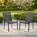 Outdoor Chairs Set of 2, Stackable Patio Dining Chairs by Offeroutdoorsolutions