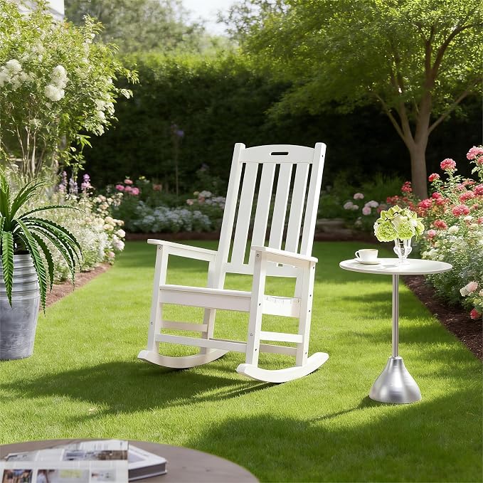 Outdoor Rocking Chairs Set of 2, Oversized Porch Rocker | Weather Resistant - Image 2