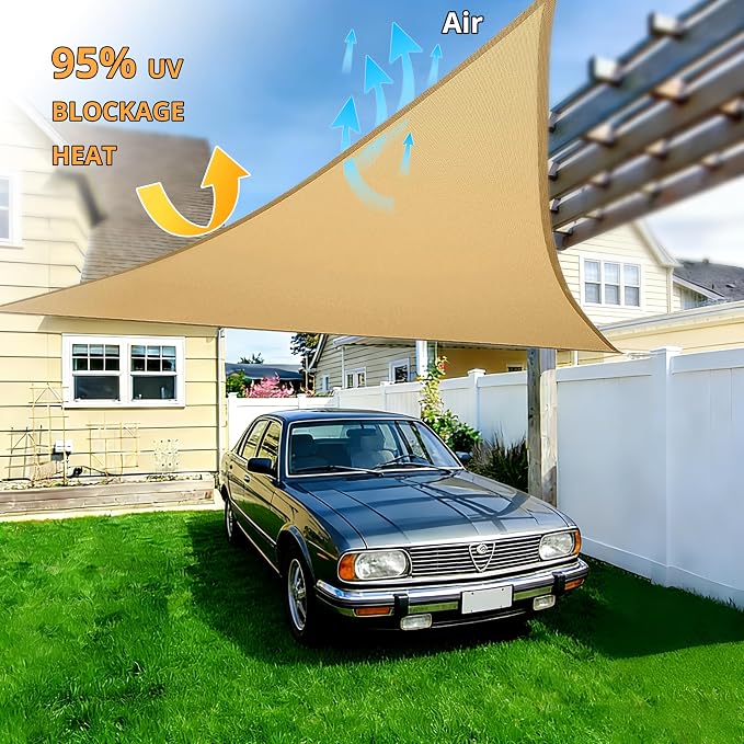 12' x 12' x 12' Triangle Sun Shade Sail - Image 6