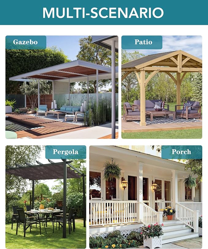 Windproof Outdoor Curtains for Patio Waterproof 4 Pcs 54x95 In Teal | Grommet - Image 6