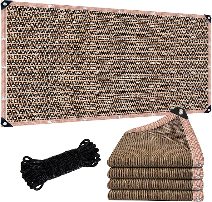 90% Shade Cloth Sun Shade Fabric Privacy Screen Shade Cover by Unknown