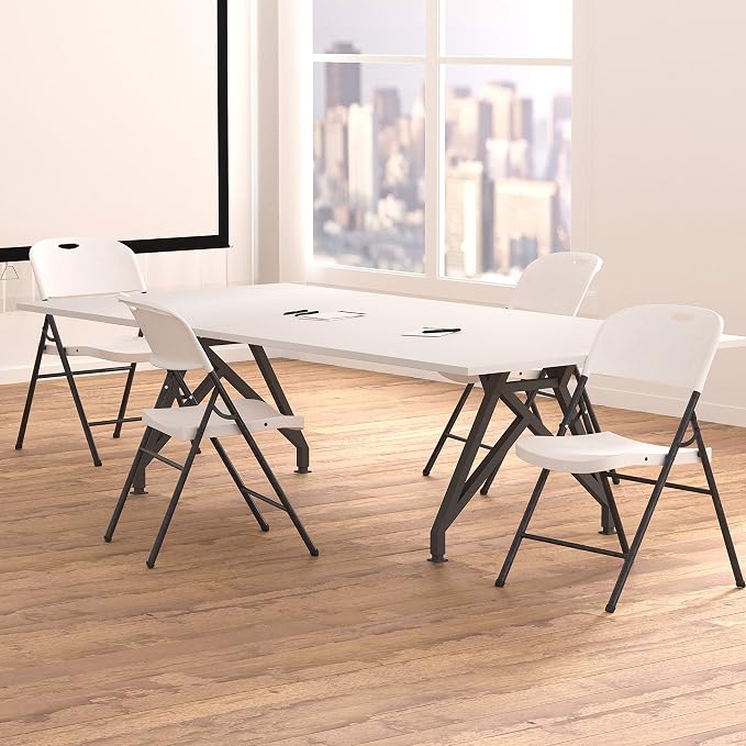 Amazon Basics Foldable Portable Plastic Chair, 350-Pound Capacity - Image 6