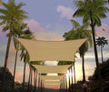 Amgo Custom Size 9' x 17' Sand Beige Rectangle Square Sun Shade Sail UPF50+ by Amgo