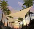 Amgo Custom Size 19' x 19' x 19' Beige Triangle Sun Shade Sail UPF50+ AGTAPT10 by Amgo