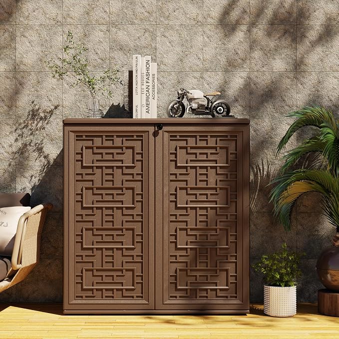 Mrosaa Indoor Outdoor Storage Cabinet Waterproof - Image 4