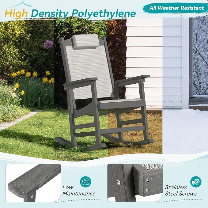 Outdoor Rocking Chair Set of 2 - Image 6