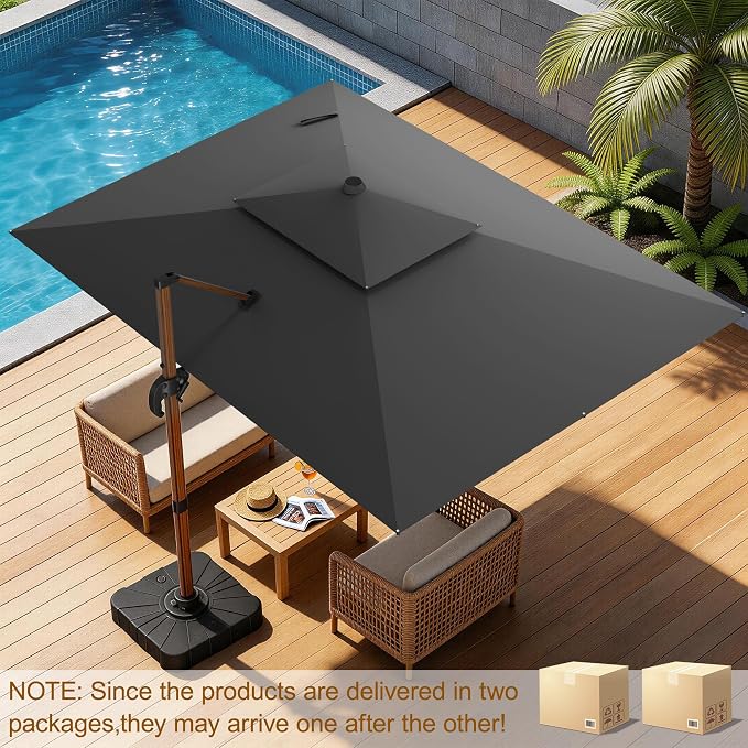 10x13FT Cantilever Outdoor Patio Umbrellas - Image 2