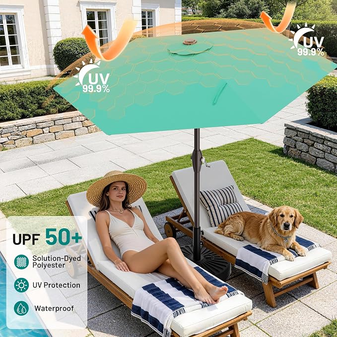 7.5FT Patio Umbrella Table Market Umbrella - Image 6