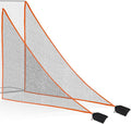1/2PCS Golf Shank Net Attachment for Golf Hitting Nets with Sandbag, 7 * 7FT/7 * 10FT Golf Barrier Side Net,Golf Practice Hitting Net Barrier Net for Golf, Baseball, Hockey, Soccer (Black/Red