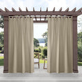 Exclusive Home Cabana Solid Indoor/Outdoor Light Filtering Hook-and-Loop Tab by TownCountryLiving
