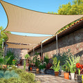 14' x 19' Sand Beige Sun Shade Sail UPF50 Rectangle smTAPR0816 Canopy Fabric by ShadeMart