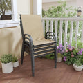 Patio Chairs Set of 4, Outdoor Dining Chairs by PIZZELLO
