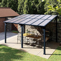 Aoxun 14’x10’ Gazebo with Aluminum Frame & Polycarbonate Panel, Outdoor Patio by Aoxun