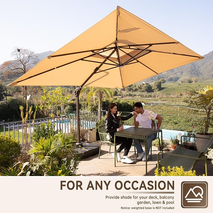 10x13FT Cantilever Patio Umbrella - Image 7