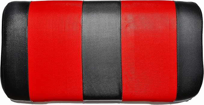 Seat Cover Replacement for Yamaha Drive or G-29 Golf Cart - Front Bench Seat - Premium Marine Vinyl - 5 Panel Stitching - Staple On Installation - Two-Tone Golf Cart Seat Covers (Black & Red)