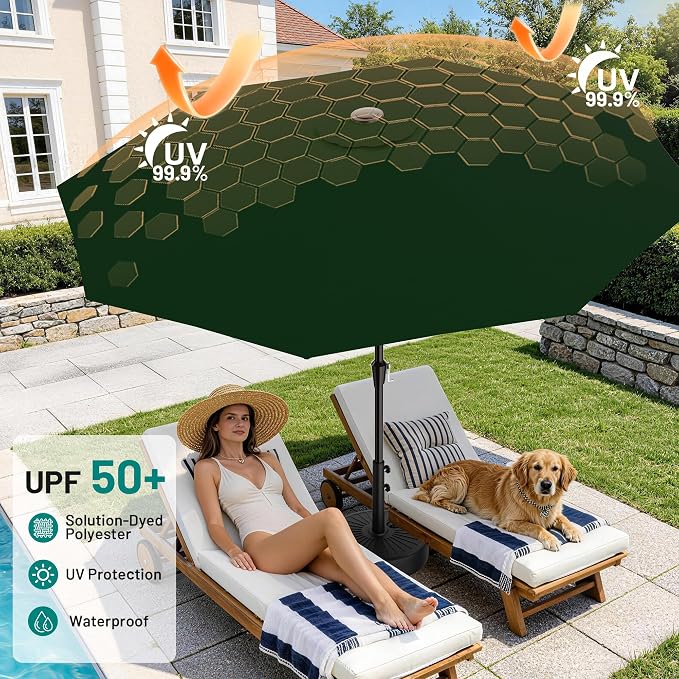 9 FT Patio Umbrella for Outdoor, Outdoor Table Umbrella - Image 4