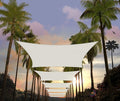 Amgo Custom Size 12' x 23' White Rectangle Square Sun Shade Sail UPF50+ by Amgo