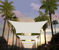 Amgo Custom Size 8' x 23' White Rectangle Square Sun Shade Sail UPF50+ by Amgo