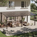 10x20FT Lean to Gazebo Pergola Patio Outdoor Pergolas Gazebos | Wall Mount by Breezestival