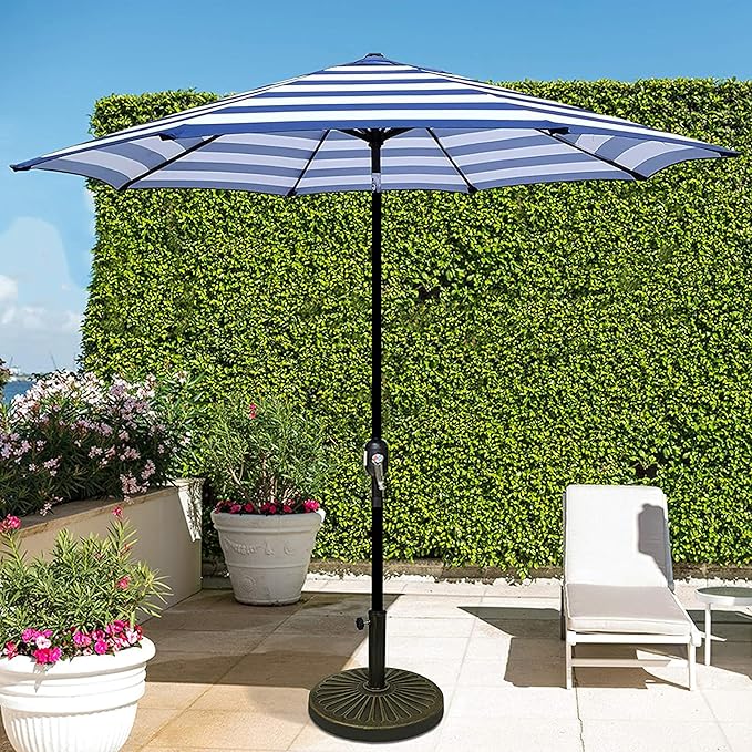 9' Outdoor Patio Umbrella, Outdoor Table Umbrella, Yard Umbrella, Market - Image 6