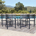 Patio Dining Chairs Set of 6, Wrought Iron Patio Furniture Chairs by Unknown