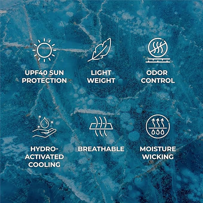 SHAKEitCOOL Original Cooling Towel – Be Cool in Style - Heat Relief, Soft, Lightweight, Sun Protection, Easy Clean - Perfect for Biking, Running, Yoga, Gym, Gardening - Black Tread