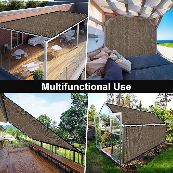 90% Sun Shade Cloth, 10 x 10 FT Pergola Shade Cover Canopy - Image 8