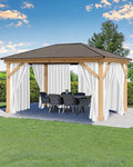 Outdoor Curtains for Patio Waterproof Rod Pocket 6 Pcs 54x84 Inch White | by HolidayIdeas