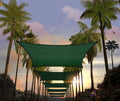 Amgo Custom Size 14' x 20' Green Rectangle Square Sun Shade Sail UPF50+ by Amgo