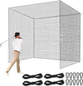 Heavy Duty Nylon Golf Batting Cage, 7.8-10ft Batting Cage Net with 10 Carabiners and 4 Tie Rope,Durable Golf Practice Net Batting Net for Backyard,Baseball Net Indoor Outdoor (ONLY NET)