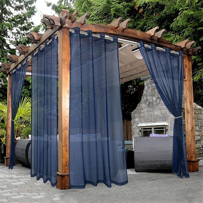 BONZER Waterproof Indoor/Outdoor Sheer Curtains by Bonzer
