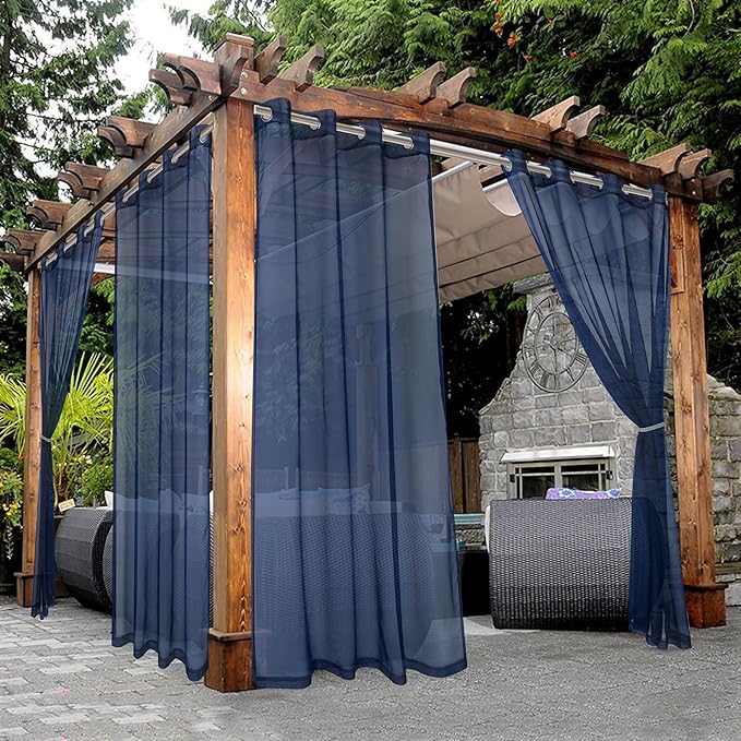 BONZER Waterproof Indoor/Outdoor Sheer Curtains by Bonzer
