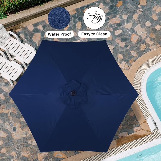 Simple Deluxe 9' Patio Umbrella Outdoor Table Market Yard Umbrella - Image 7