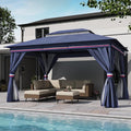 10'x13' Outdoor Gazebo, Metal Frame Heavy Duty Patio Canopy Tent Shelter by LAUSAINTHOME