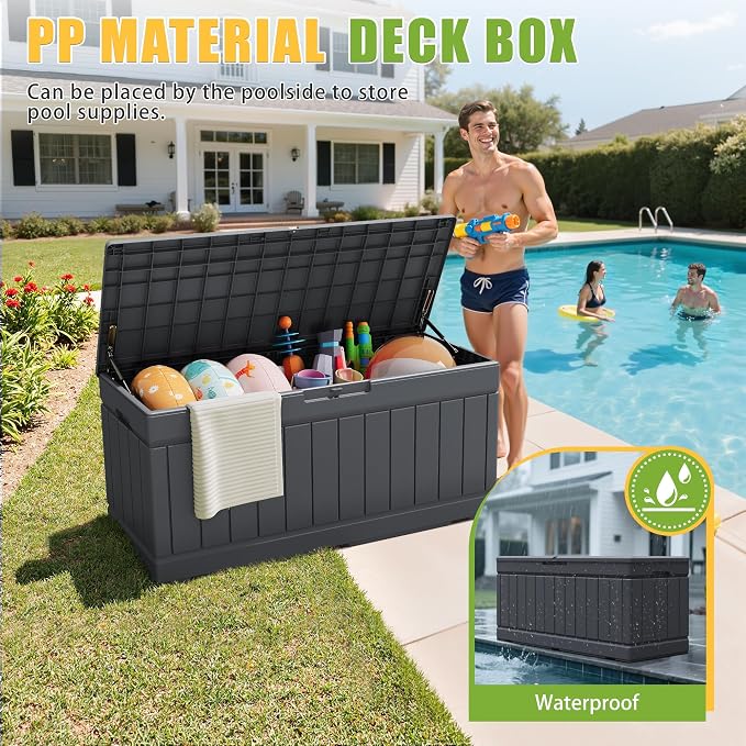 Greesum Outdoor Storage Box 82 Gallon Storage Bin - Image 5