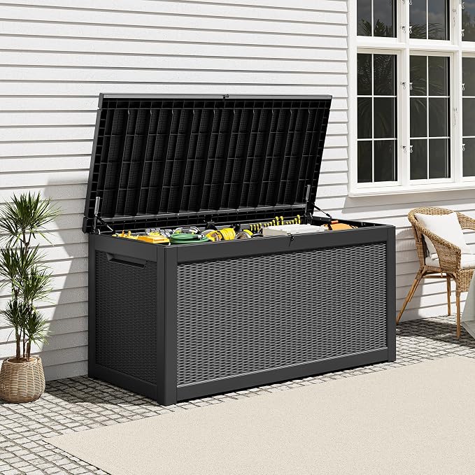 Outdoor Deck Storage Box, Resin Deck Boxes Indoor and outdoor, Waterproof - Image 5