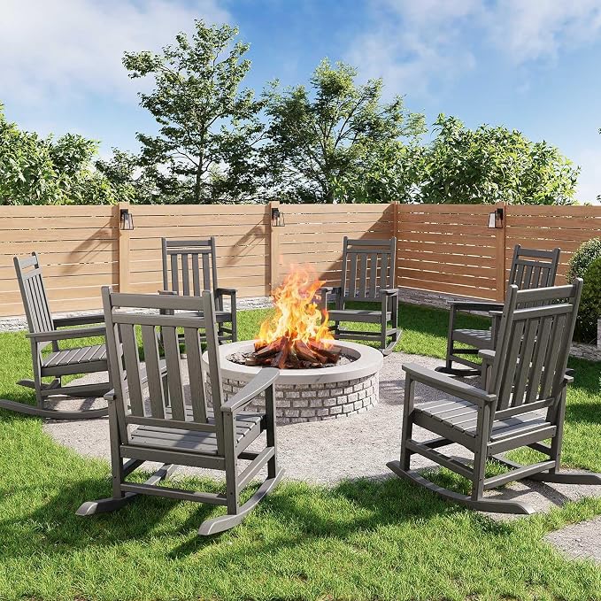 Garvee HDPE Rocking Chair Outdoor - Image 8