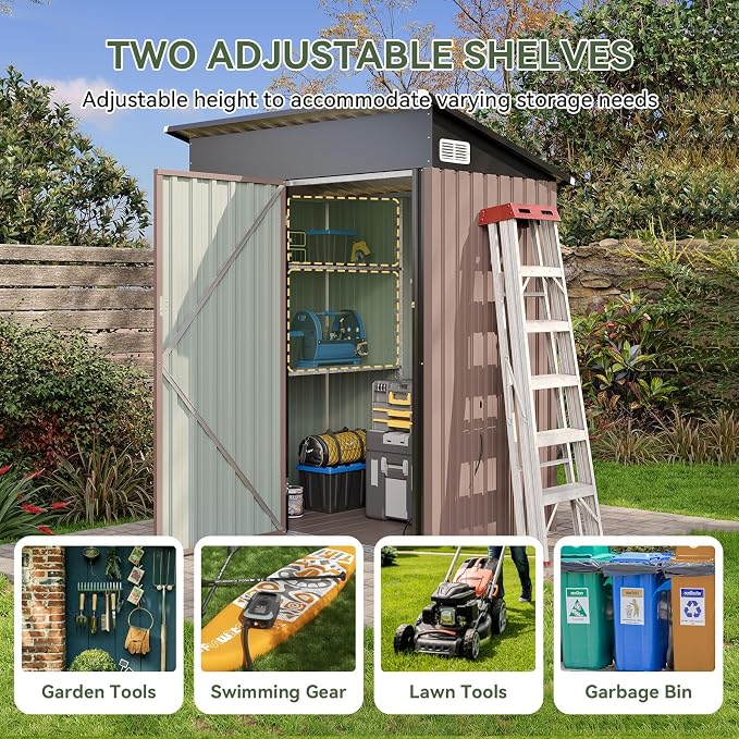 Aoxun 5x3 Ft Outdoor Storage Cabinet - Image 4