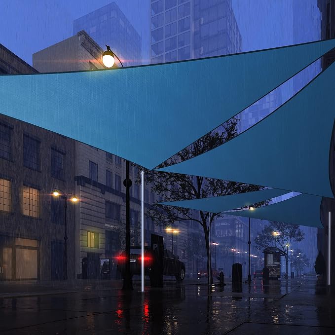 Royal Shade 13' x 21' x 24.7' Blue Triangle Waterproof Sun Shade Sail Order to - Image 7