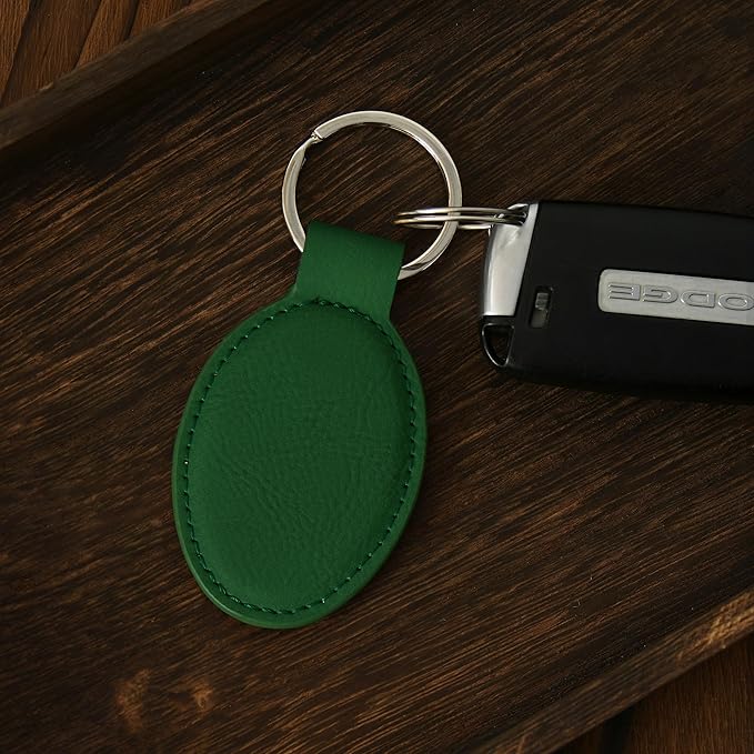 LaserGram Oval Keychain, Disc Golf, Personalized Engraving Included