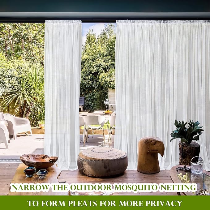RYB HOME Mosquito Net Outdoor Curtains - Image 7