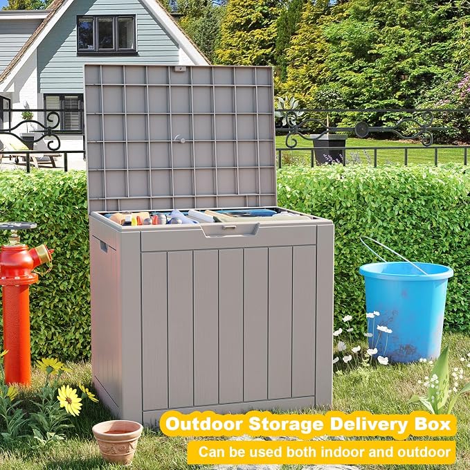 30 Gal Outdoor Storage Box Waterproof UV Resistant Deck Box | Resin storage bin - Image 7