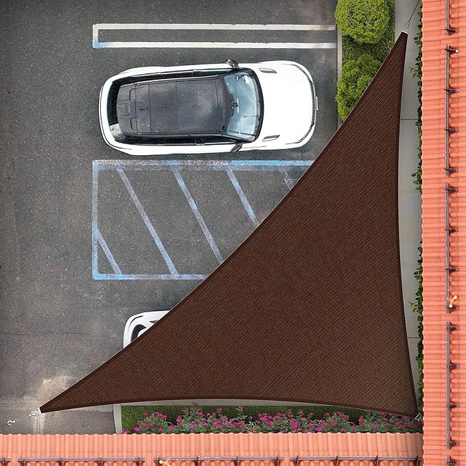 Royal Shade 16' x 16' x 22.6' Brown Right Triangle Sun Shade Sail Canopy by RoyalShade