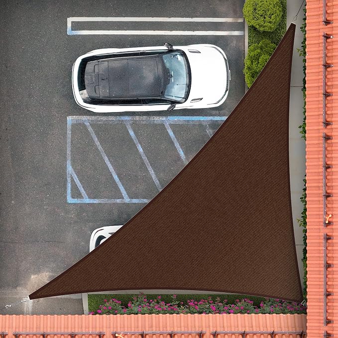 Royal Shade 13' x 20' x 23.9' Brown Right Triangle Sun Shade Sail Order to Make by RoyalShade