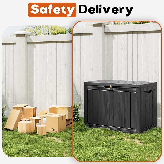 Outdoor Deck Storage Box, Resin Deck Boxes Indoor and outdoor, Waterproof - Image 6