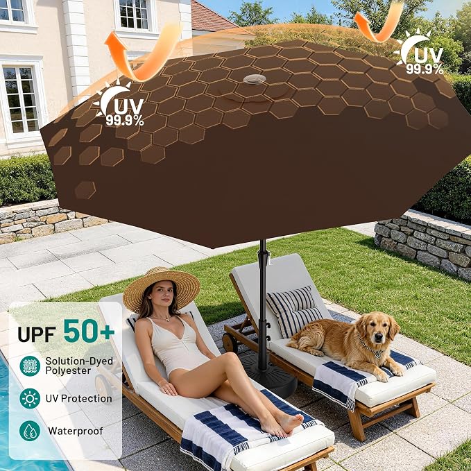 9 FT Patio Umbrella for Outdoor, Outdoor Table Umbrella - Image 4